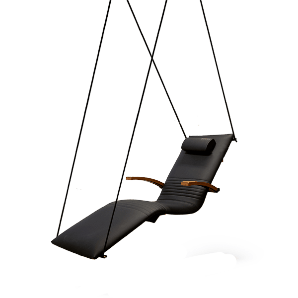 Physiotherm black lounger floating