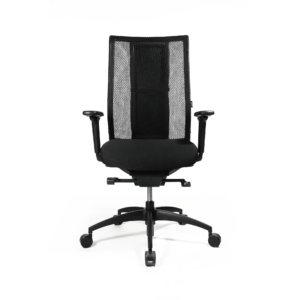 schwarzer Stuhl mit Rollen